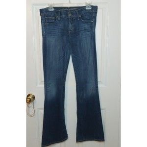 Citizens Of Humanity Dita Petite Bootcut Leg Mid Rise Dark Acid Wash Jeans Sz 28